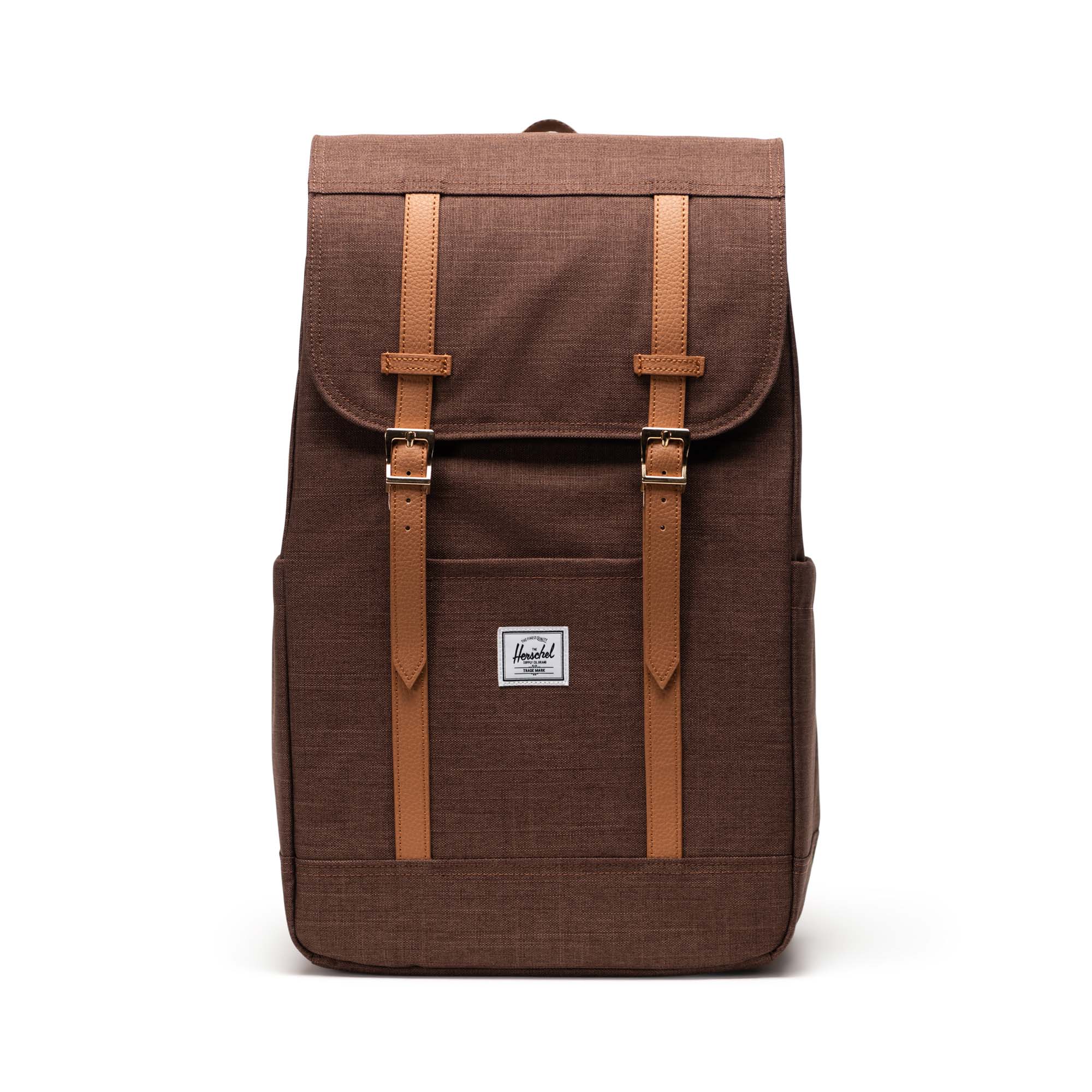 Kırçıllı Acı Kahve Herschel Retreat Su İtici Kumaş 16" Laptop Uyumlu Mıknatıslı Kapama Sırt Çantası, 23 L